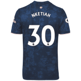 2020/2021 Arsenal Third Navy Men's Soccer Jersey NKETIAH #30