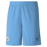 2020/2021 Manchester City Home Light Blue Men Soccer Shorts