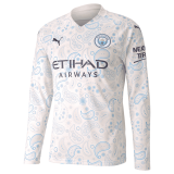 2020/2021 Manchester City Third White LS Men Soccer Jersey Shirt
