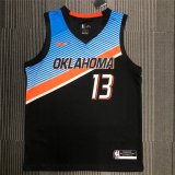 Oklahoma City Thunder 2021/2022 Black SwingMens Jersey Mens City Edition