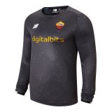 AS Roma Home Goalkeeper Black Long Sleeve Mens Jersey 2021/22