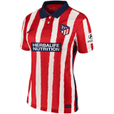 2020/2021 Atlético de Madrid Home Red&White Stripes Women Soccer Jersey Shirt