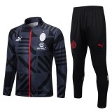 AC Milan Black - Grey Training Jacket + Pants Mens 2022/23