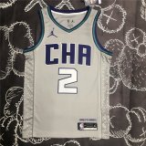 Charlotte Hornets 2019/2020 Brand Grey SwingMens Jersey - City Edition Mens (BALL #2)