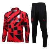 AC Milan Red Training Jacket + Pants Mens 2022/23