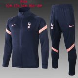 Kid's 2020-2021 Tottenham Hotspur Navy Jacket Soccer Training Suit