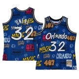 Orlando Magic Blue Slap Sticker Swingman Jersey Mens 1994-95 O'NEAL #32