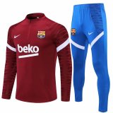 Barcelona Red Training Suit Mens 2021/22