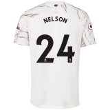 2020/2021 Arsenal Away White Men's Soccer Jersey NELSON #24