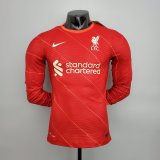 Liverpool Home Long Sleeve Mens Jersey 2021/22 #Player Version