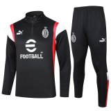 AC Milan Black II Training Sweatshirt + Pants Mens 2023/24
