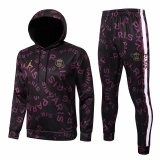 PSG x Jordan Hoodie Maroon Training Suit (Sweatshirt + Pants) Mens 2021/22