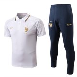 France White Training Suit Polo + Pants Mens 2022/23