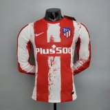 Atletico Madrid Home Long Sleeve Mens Jersey 2021/22 #Player Version