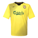 2004-2005 Liverpool Retro Away Yellow Men Soccer Jersey Shirt