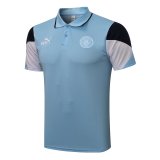 Manchester City Light Blue Polo Jersey Mens 2021/22