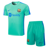 Barcelona Turquoise Green Training Jersey + Short Mens 2023/24