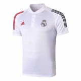 2020-2021 Real Madrid White Soccer Polo Jersey