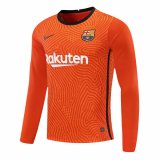 2020/2021 Barcelona Goalkeeper Orange Long Sleeve Soccer Jersey Men's