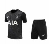 2020/2021 Tottenham Hotspur Goalkeeper Black Men's Soccer Jersey + Shorts Set