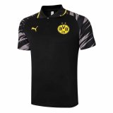 2020/2021 Borussia Dortmund Soccer Polo Jersey Black - Mens