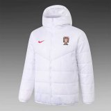 2020/2021 Portugal White Soccer Winter Jacket Men's
