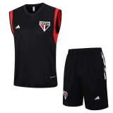 Sao Paulo FC Black Training Singlet + Short Mens 2023/24