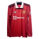 Manchester United Home Long Sleeve Jersey Mens 2022/23