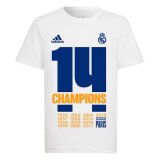Real Madrid 14 UEFA Champions White T-Shirt Mens 2021/22
