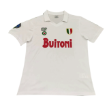 87/88 Napoli Away White Retro Soccer Jersey Shirt Men