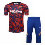 2020-2021 Barcelona Short Soccer Training Suit Red&Blue