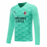 2020/2021 AC Milan Goalkeeper Green Long Sleeve Soccer Jersey Men's