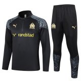 Olympique Marseille Black - Grey Training Sweatshirt + Pants Mens 2023/24
