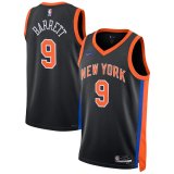 New York Knicks 2022/2023 Black SwingMens Jersey City Edition Mens (BARRETT #9)