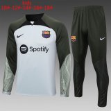 Barcelona Light Grey Training Suit Kids 2023/24