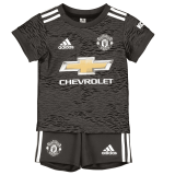 2020/2021 Manchester United Away Black Soccer Jersey + Short Kid's