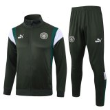 Manchester City Dark Green Training Jacket + Pants Mens 2023/24