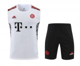 Bayern Munich White Training Suit Singlet + Short Mens 2022/23