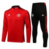 Manchester United Red Training Suit Jacket + Pants Mens 2021/22