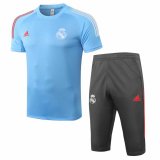 2020-2021 Real Madrid Short Soccer Training Suit Blue