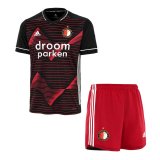 2020/21 Feyenoord Rotterdam Away Black Kids Soccer Jersey Kit(Shirt + Short)