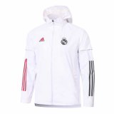 2020/2021 Real Madrid Hoodie All Weather Windrunner Jacket White II Mens