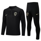 Corinthians Black Training Suit Mens 2023/24