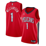 New Orleans Pelicans Brand Red Swingman Jersey (Statement) Mens 2022/23 Zion Williamson - 1