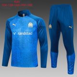 Olympique Marseille Blue Pyramid Training Suit Kids 2023/24