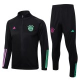 Bayern Munich Black Training Jacket + Pants Mens 2023/24