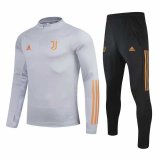 2020-2021 Juventus UCL Grey Half Zip Soccer Training Suit