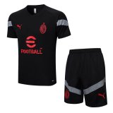 AC Milan Black Jersey + Short Mens 2022/23