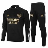 2020-2021 Arsenal Black Half Zip Soccer Training Suit