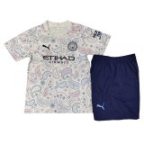 2020/21 Manchester City Third White Kids Soccer Jersey Kit(Shirt + Short)